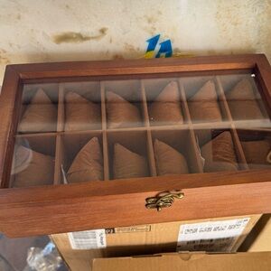 Wooden Watch Box with Glass Lid